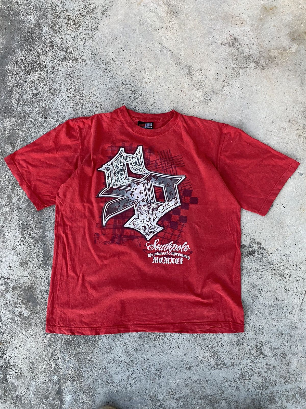 image of Ecko Unltd x Jnco Vintage Y2K Southpole Jnco Styled Tee in Red, Men's (Size Large)