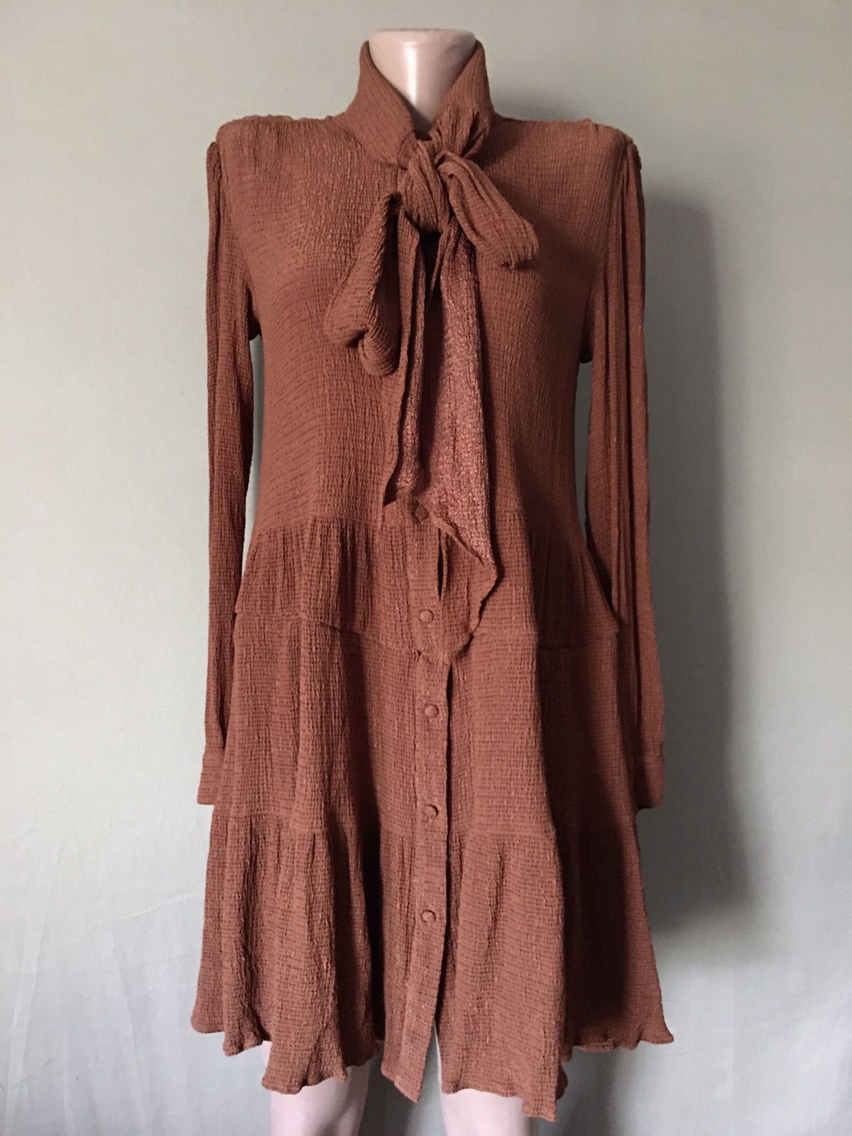 Sezane Sezane Hazelnut Brown Selena Dress Size FR 36 Size S / US 4 / IT 40 - 5 Thumbnail