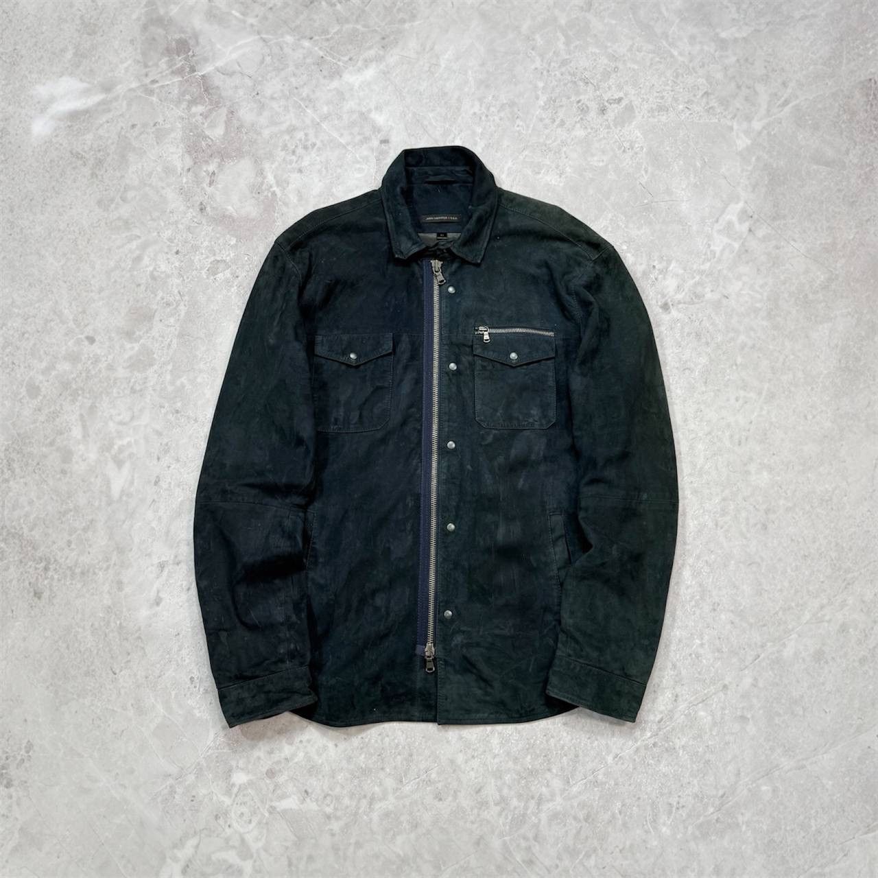 John Varvatos Suede Multipocket Jacket