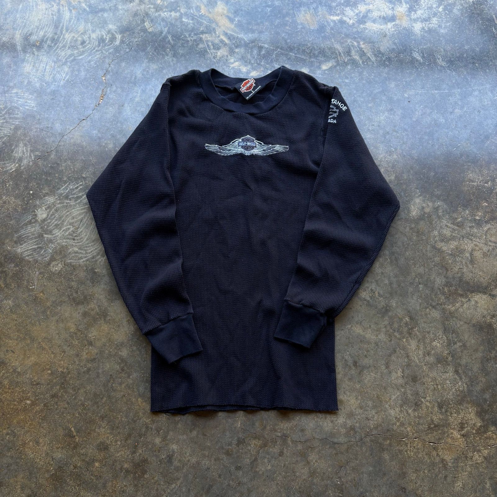 Harley Davidson Vintage 90s Harley Davidson Waffle Thermal Shirt Size US L / EU 52-54 / 3 - 1 Thumbnail