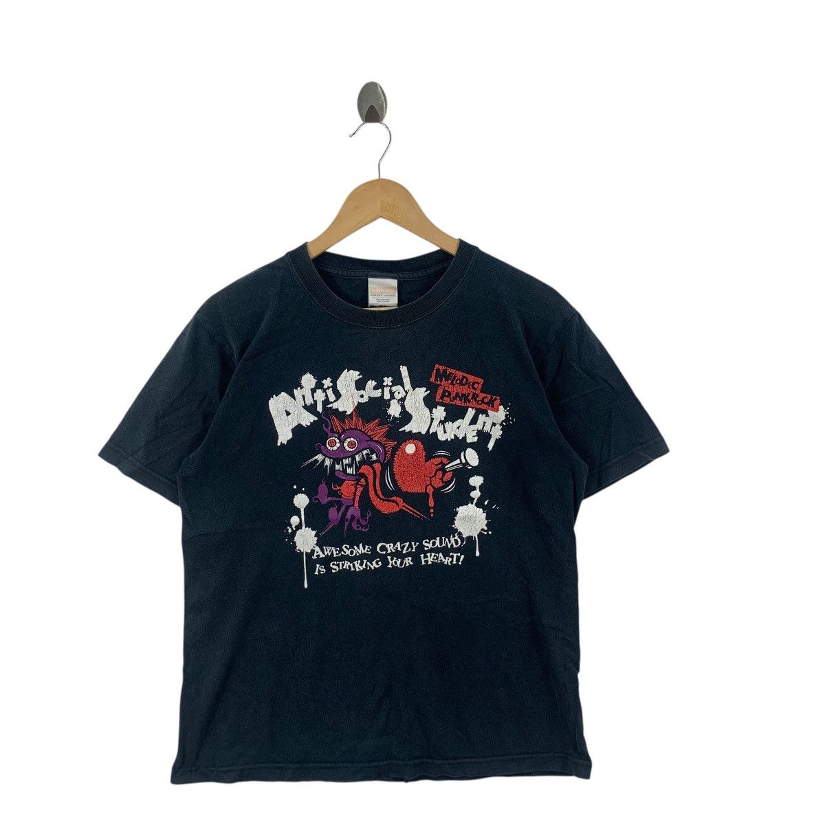 Band Tees ANTI SOCIAL STUDENT Punk Rock Band Japan Tee Shirt Top RX Size US M / EU 48-50 / 2 - 3 Thumbnail