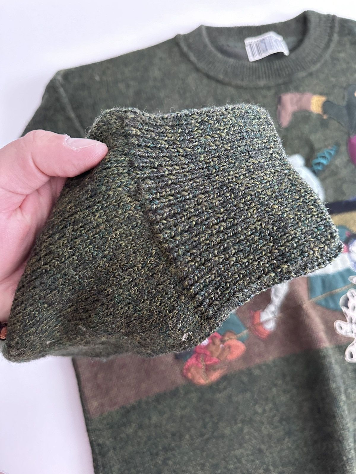 Designer Mimispirit Knit Wool Lana Jumper Sweater Applique Size US L / EU 52-54 / 3 - 5 Thumbnail