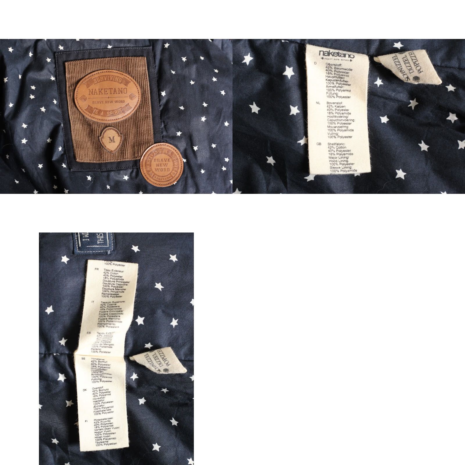 Vintage VINTAGE NAKETANO Hooded Padded Jacket Women M Grey MJ5167 Size M / US 6-8 / IT 42-44 - 8 Thumbnail