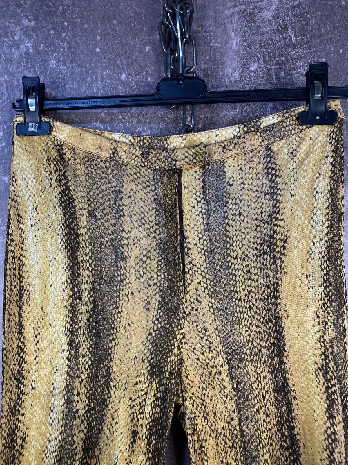 If Six Was Nine × Just Cavalli × Vintage Roberto Just Cavalli Women Snake Print Flared Jeans Pants Size 30" / US 8 / IT 44 - 5 Thumbnail