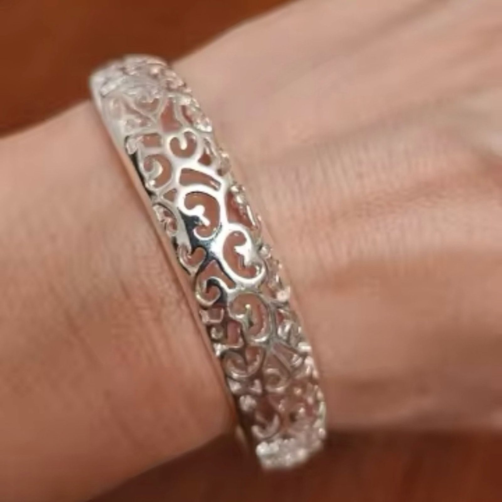 Other Sterling Silver open bangle bracelet for women Size ONE SIZE - 4 Thumbnail