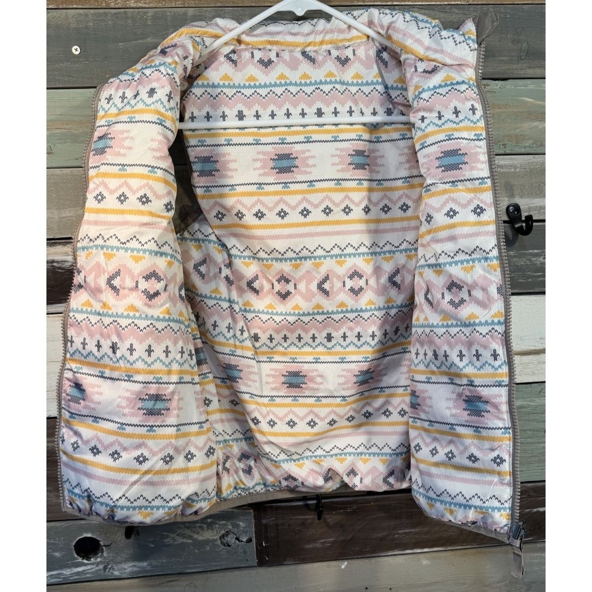 Other Swiss Tech Reversible Tan White Puffer Puffy Vest Girls Larg Size L / US 10 / IT 46 - 5 Thumbnail