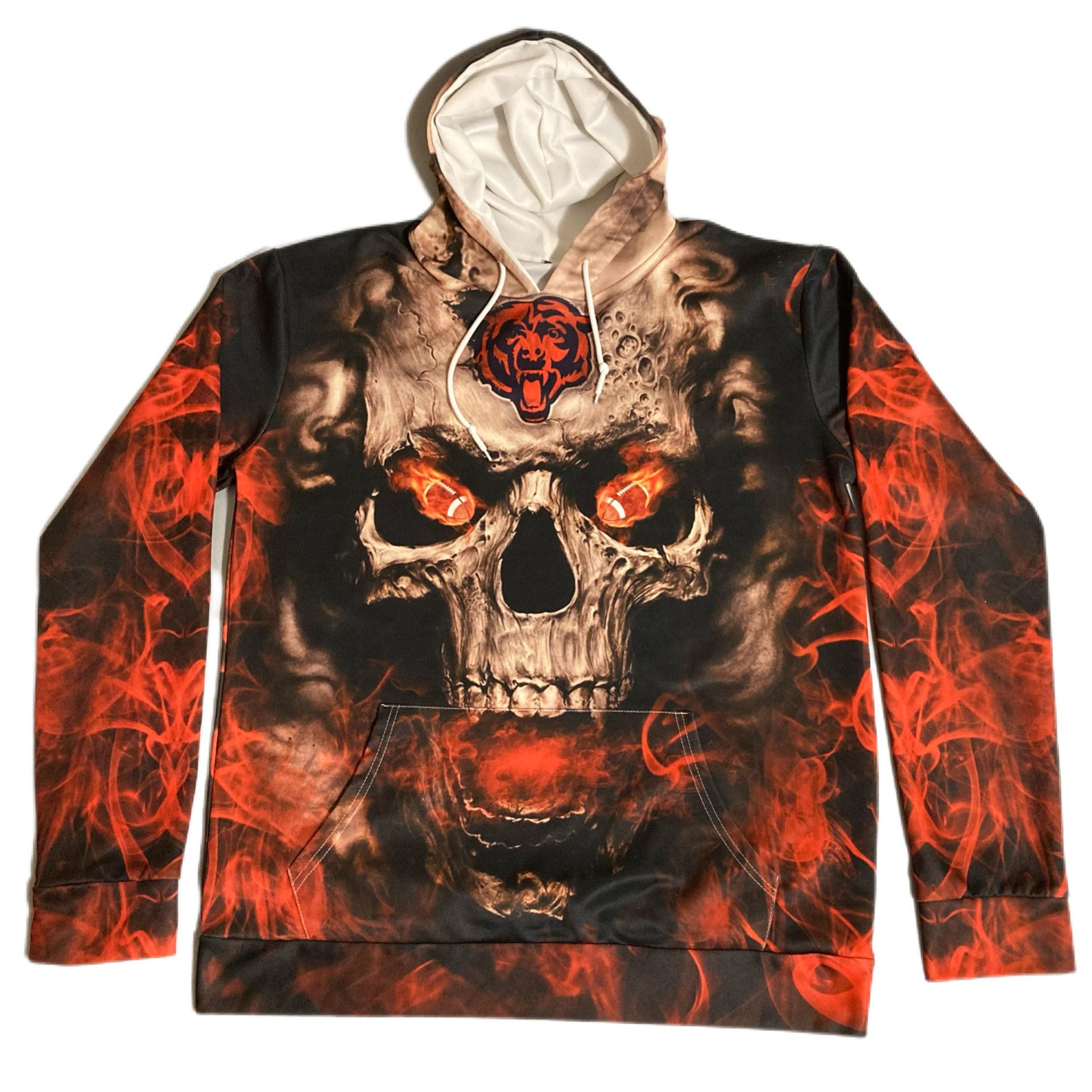 16% OFF NFL Hoodies 3D Skull Chicago Bears Hoodies Cheap Sweatshirt – 4 Fan  Shop