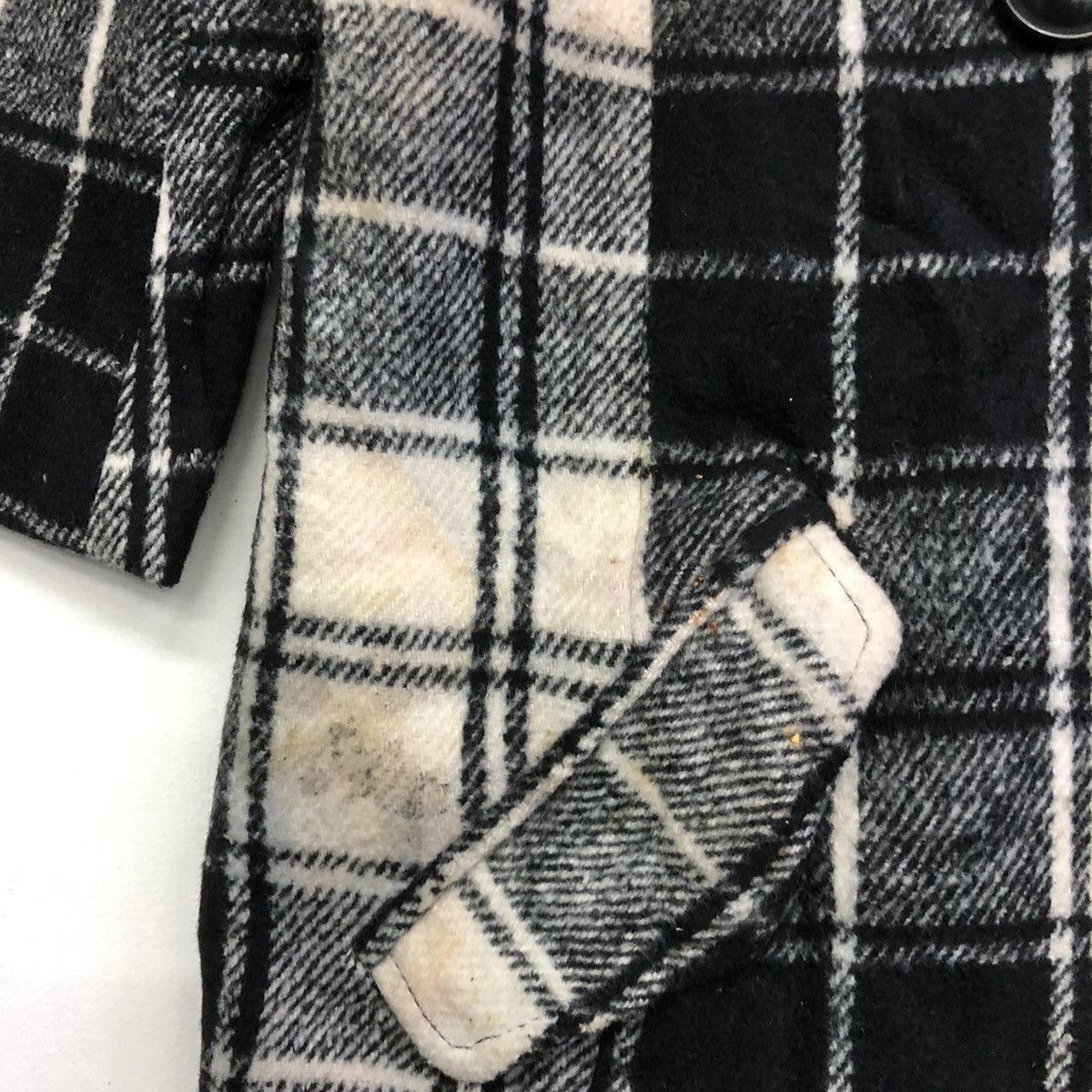 Japanese Brand LOVETOXIC Black Tartan Long Trench Coat Jacket Size US M / EU 48-50 / 2 - 19 Thumbnail
