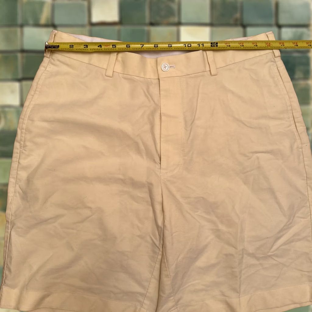 Brooks Brothers Brooks Brothers 346 Yellow Chino Golf Shorts Men's Size 34 100% Cotton Casual Classic Preppy Pockets Flat Front Inseam 9 in Mens Size US 34 / EU 50 - 1 Thumbnail