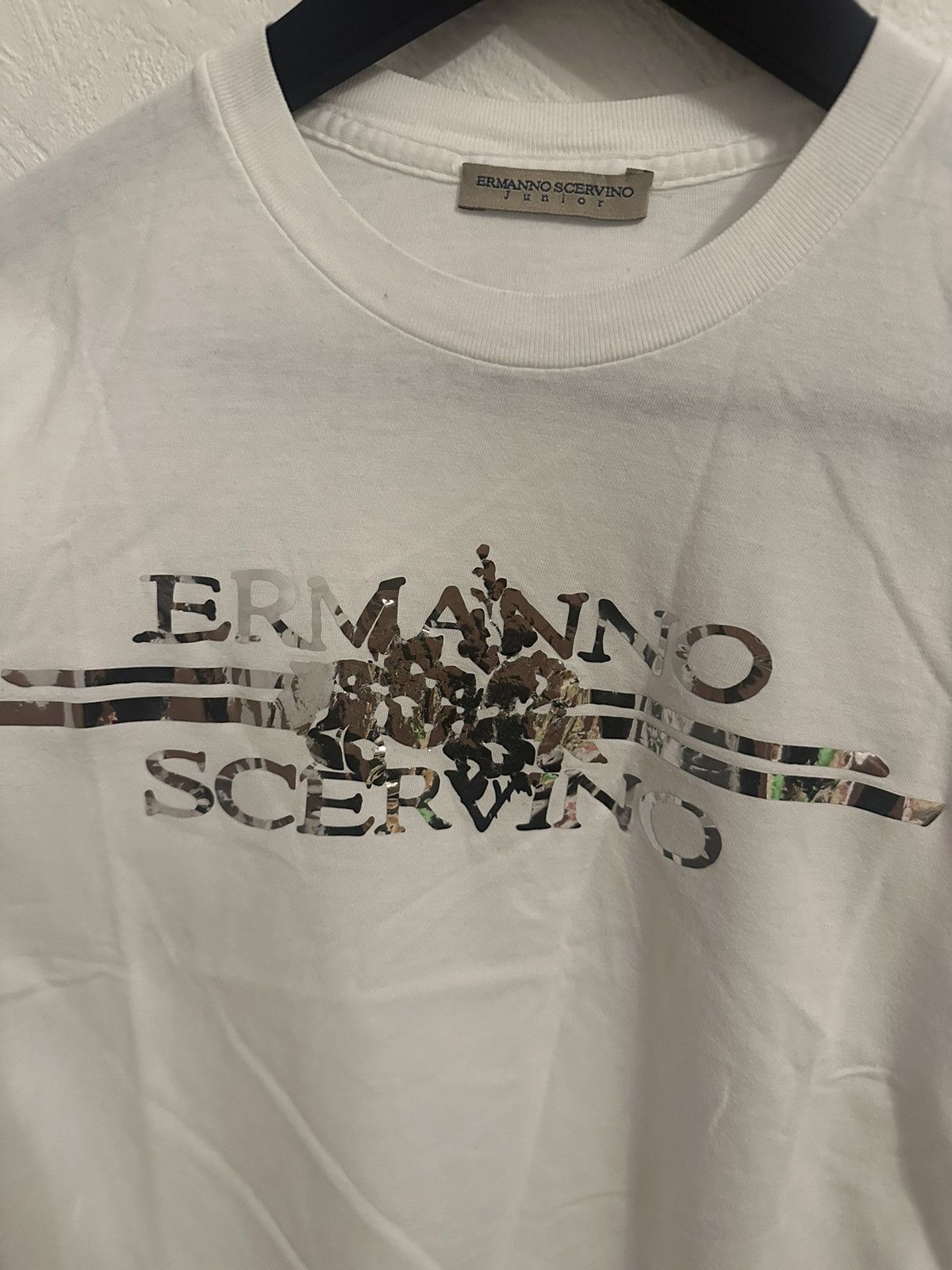 Ermanno Scervino Ermanno Scervino silver title t-shirt Size XS / US 0-2 / IT 36-38 - 2 Thumbnail