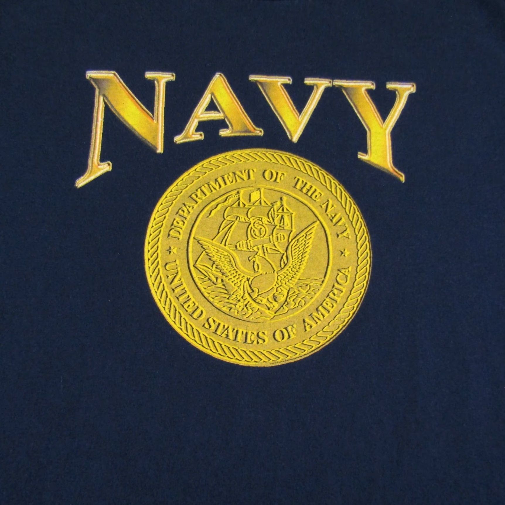 Vintage VINTAGE Navy Shirt Mens Large Blue USA US Military United States Department Y2K Size US L / EU 52-54 / 3 - 2 Thumbnail