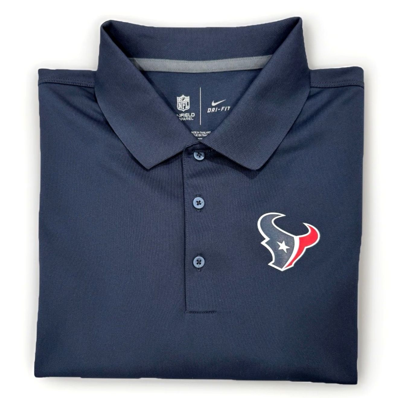 Nike Nike Dri-Fit NFL ON-Field Polo Shirt Men XL Blue Embroidered Short Sleeve Solid Polo Houston Texans Football Size US XL / EU 56 / 4 - 2 Thumbnail