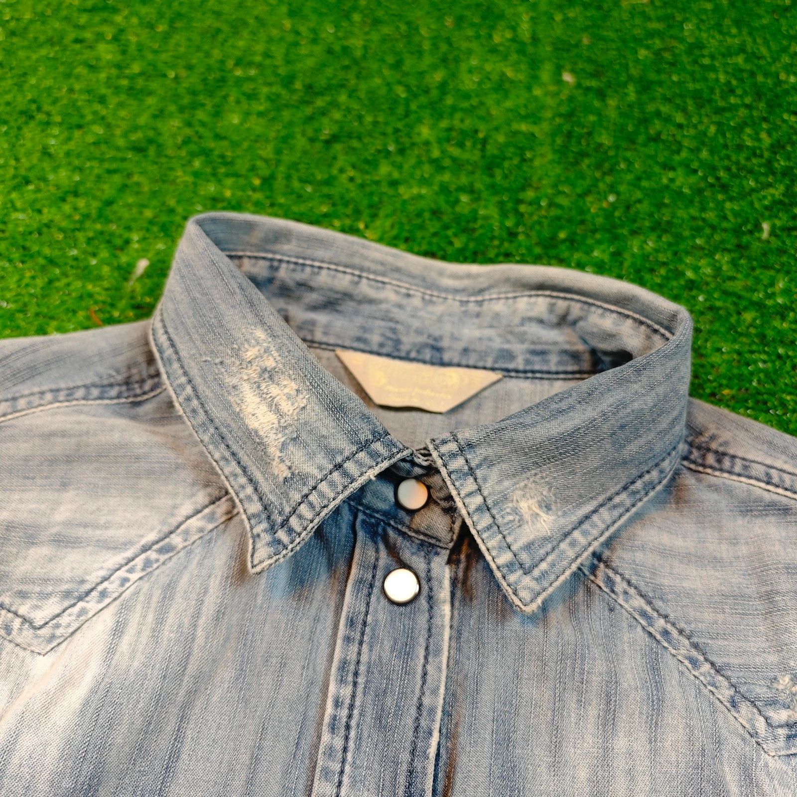 Diesel Diesel Denim Jacket vest womens XS pearl snap collared Size XS / US 0-2 / IT 36-38 - 6 Thumbnail