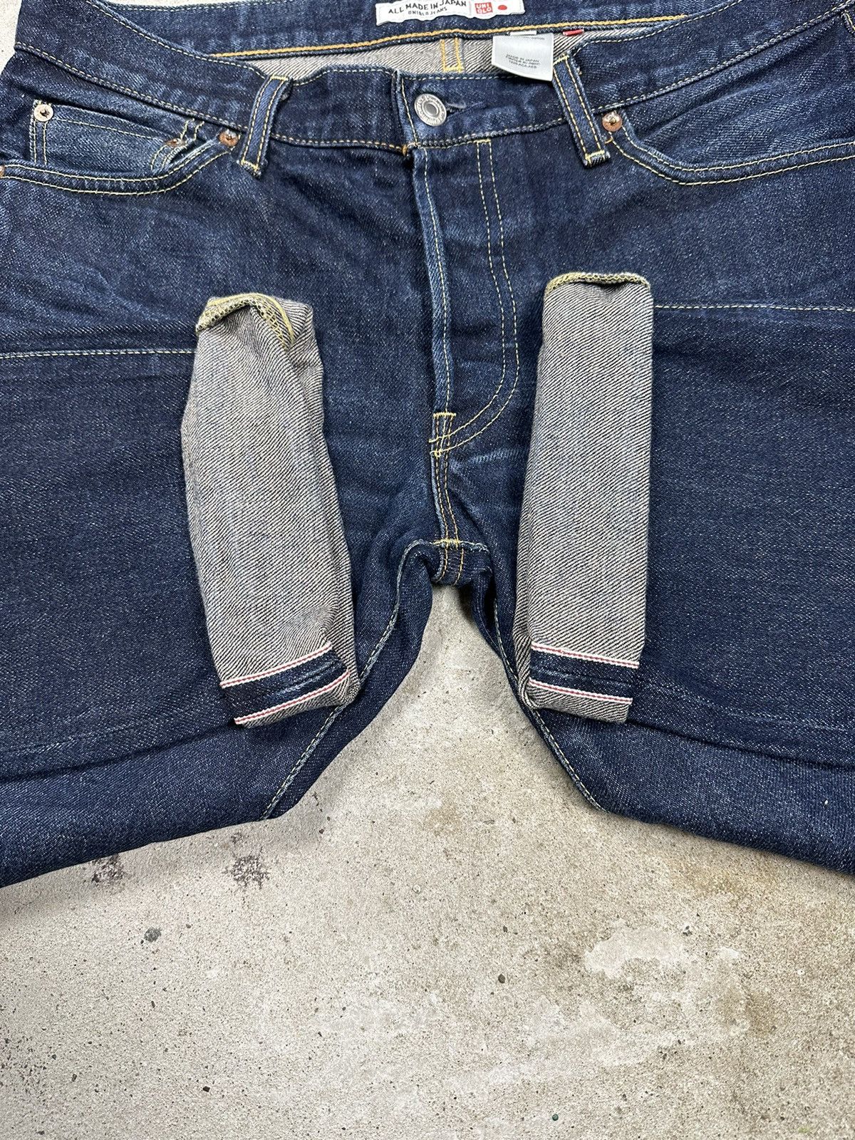 ‼️ Uniqlo All Made in Japan Selvedge Navy Denim Pants
