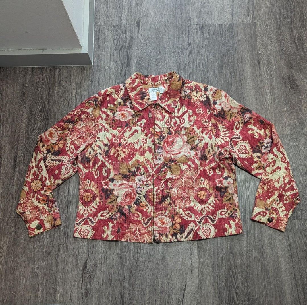 Coldwater Creek True Vintage Coldwater Creek Tapestry Floral Jacket Size M / US 6-8 / IT 42-44 - 4 Thumbnail