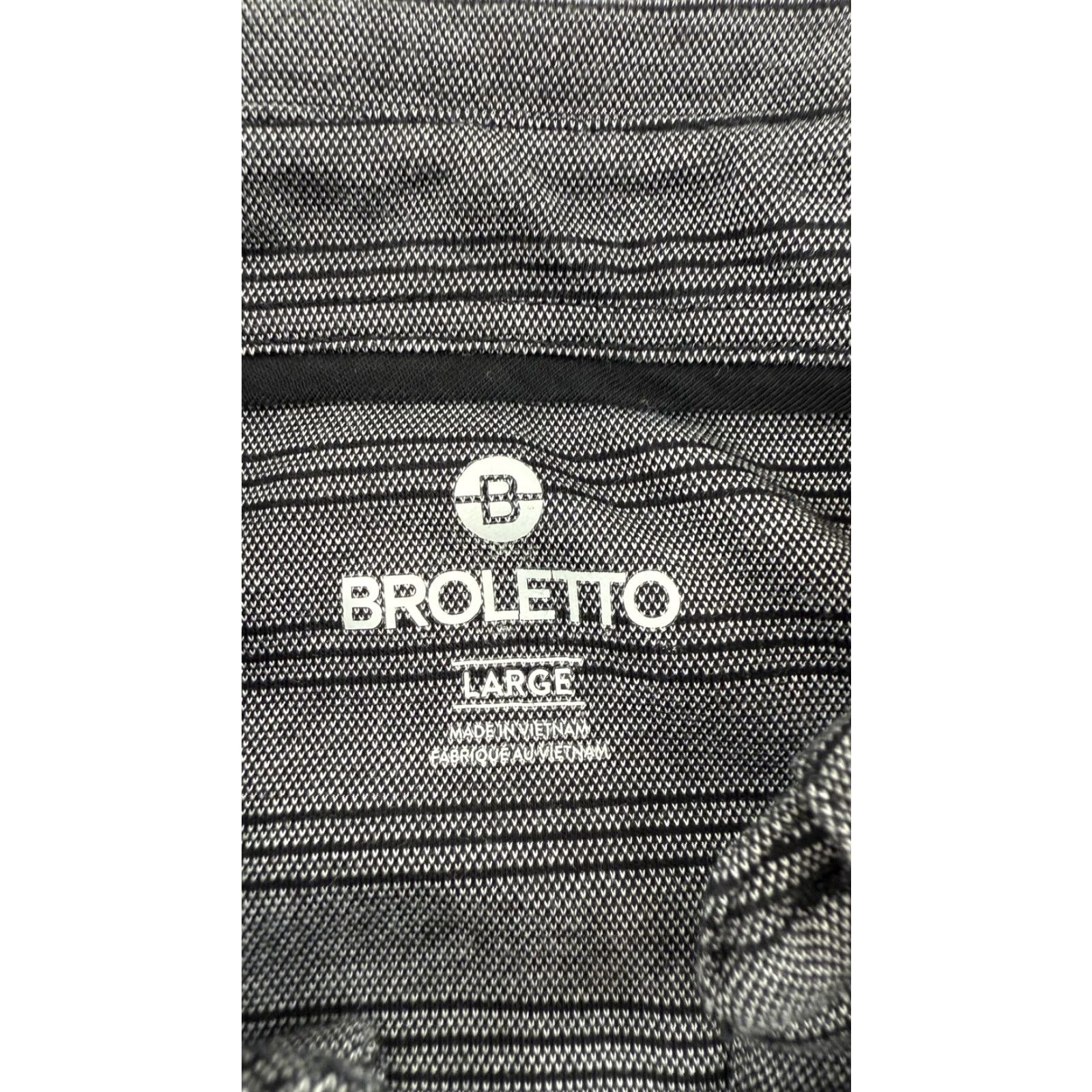 Vintage Broletto Polo Shirt Men Large Gray Striped Cotton Casual Long Sleeve Button Necktop Size US L / EU 52-54 / 3 - 2 Thumbnail