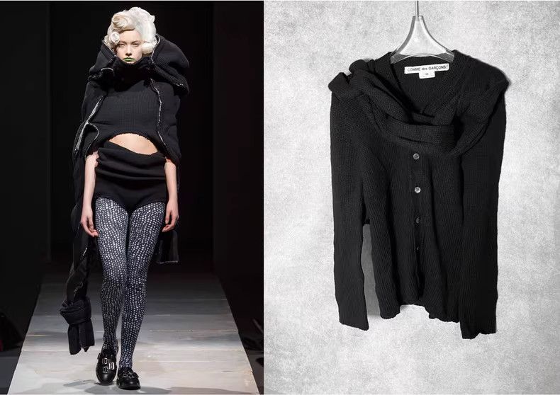 Comme des Garcons CDG buckle scarf knit cardigan sweater Size XS / US 0-2 / IT 36-38 - 1 Thumbnail