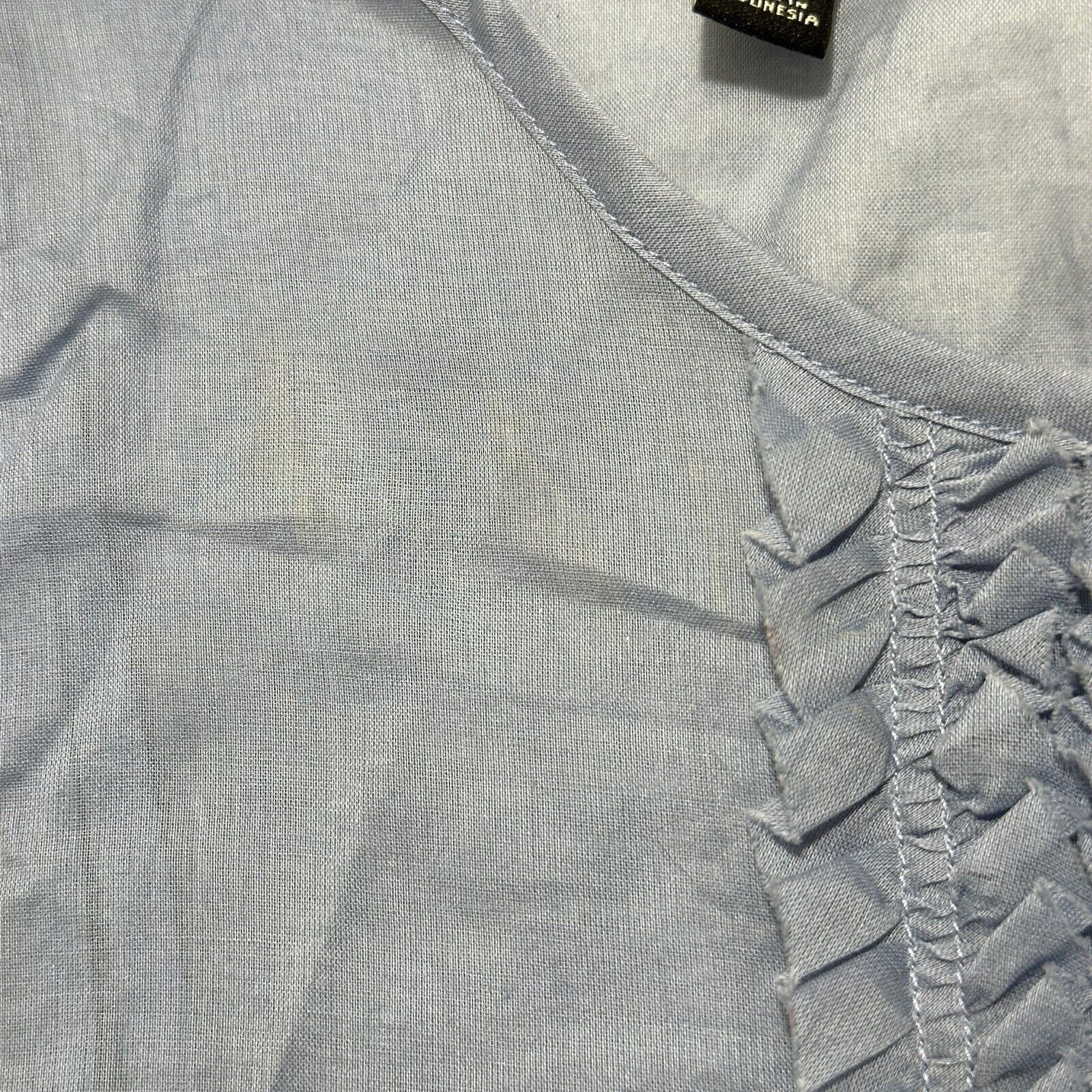 Other Talbots 4 Light Blue Ruffle Cotton Dress With Belt Size S / US 4 / IT 40 - 8 Thumbnail