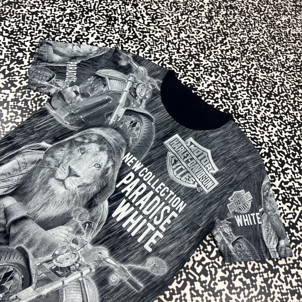 Harley Davidson Vintage Y2K Harley Davidson Over Print Biker Cycles T-shirt Size US M / EU 48-50 / 2 - 6 Thumbnail