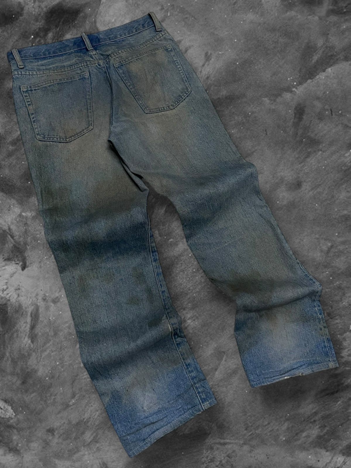 Japanese Brand Vintage 1990s Japan Designer POINT War Control Mudwash Denim Size US 29 - 10 Thumbnail