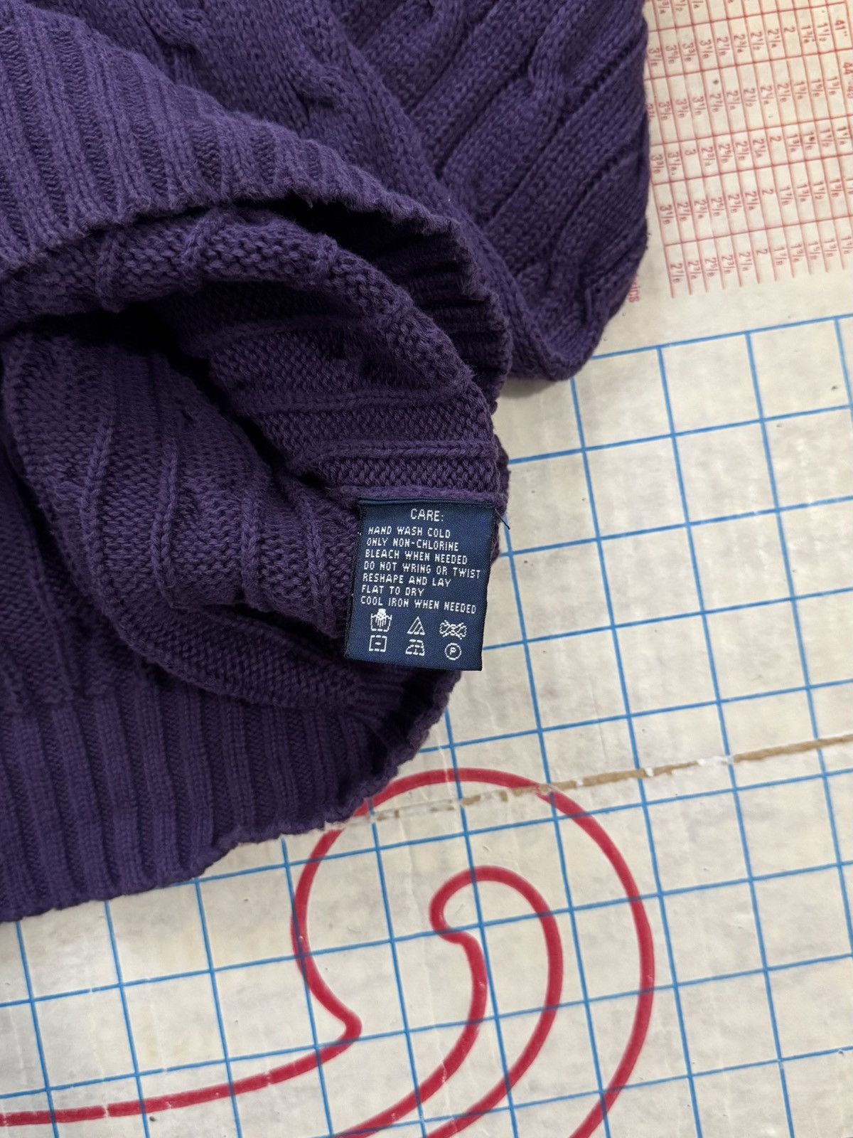 Polo Ralph Lauren × Ralph Lauren Ralph Lauren Cable Knit Sweater Purple Women’s Size Medium Size M / US 6-8 / IT 42-44 - 7 Thumbnail