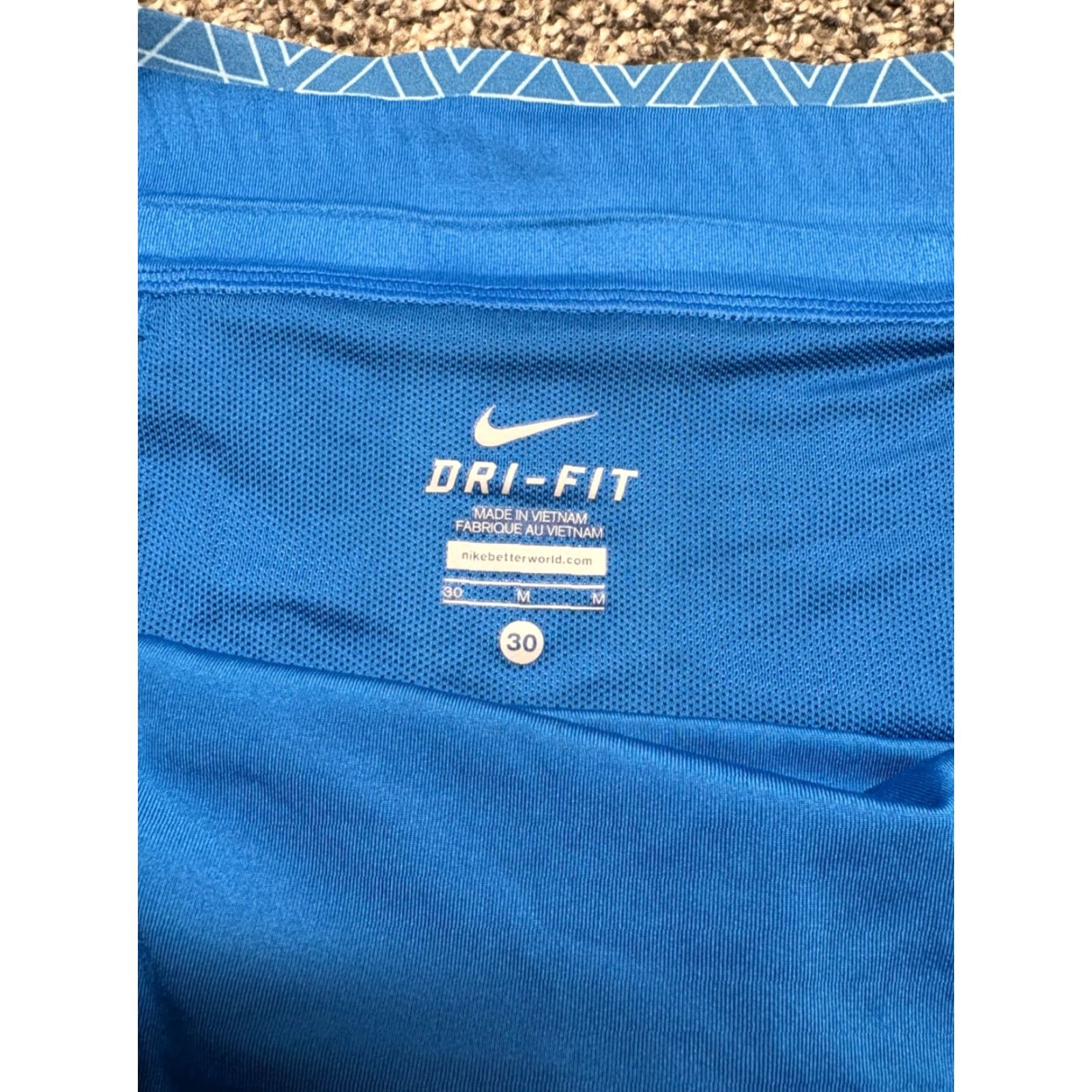 Nike Nike Running Shorts Mens 30 Blue Instinct Print Lightweight Dri-Fit 612165 Size US 31 - 3 Thumbnail