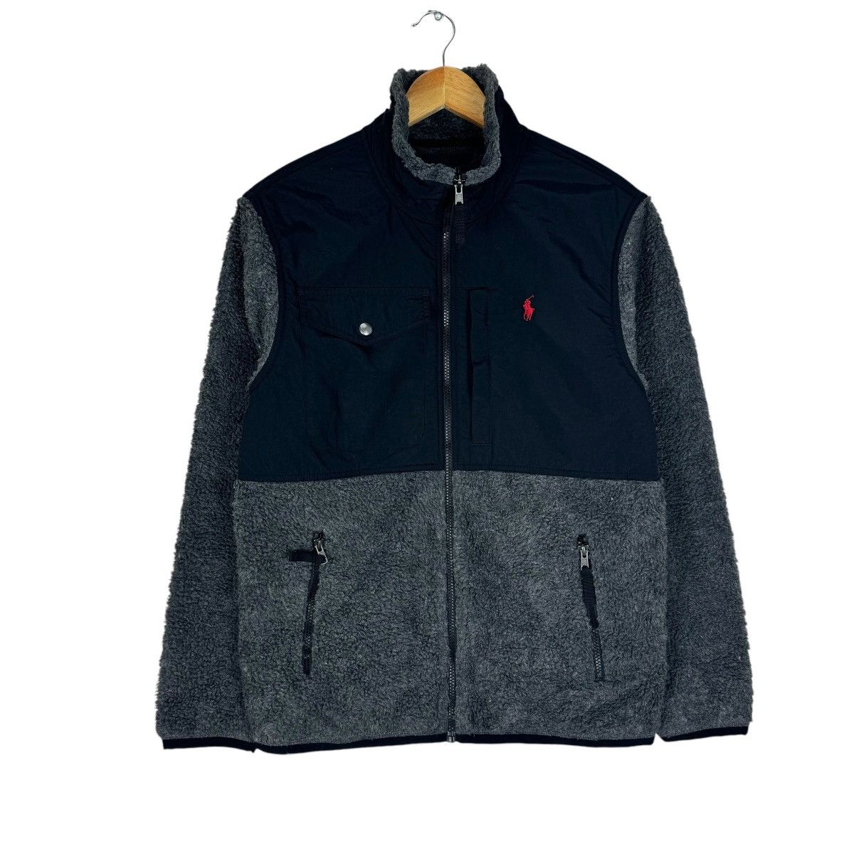Polo Ralph Lauren × Ralph Lauren 🌟POLO RL DEEP PILE FLEECE ZIPPER JACKET Size US S / EU 44-46 / 1 - 1 Thumbnail