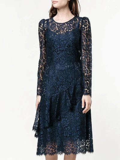 Dolce & Gabbana o1y0825 Midi Dress in Midnight Blue Size S / US 4 / IT 40 - 2 Thumbnail