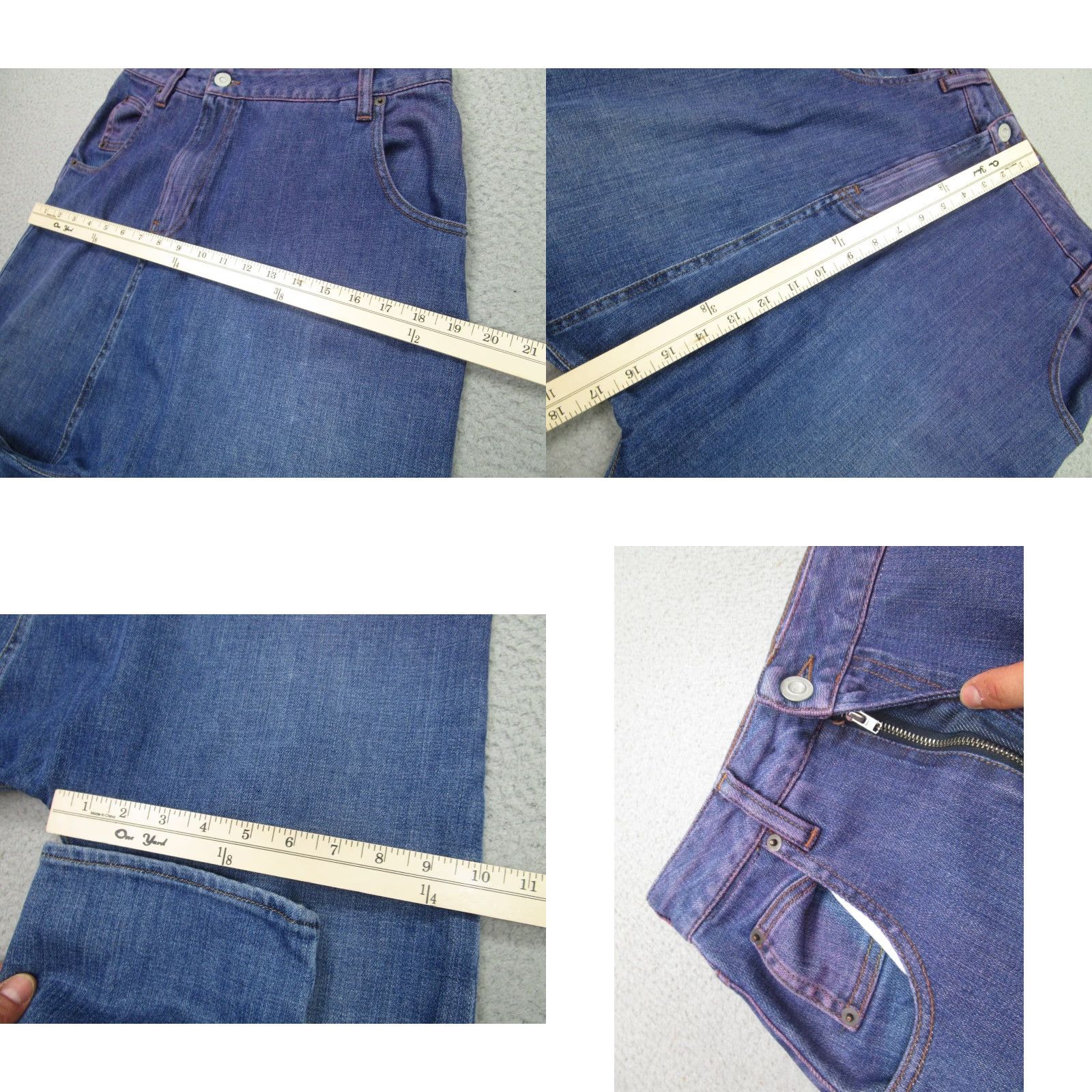 Vintage ISKO Womens Blue High Rise Drop Crotch Jeans Ankle Style Regular Fit Size 30 Size 30" / US 8 / IT 44 - 8 Thumbnail