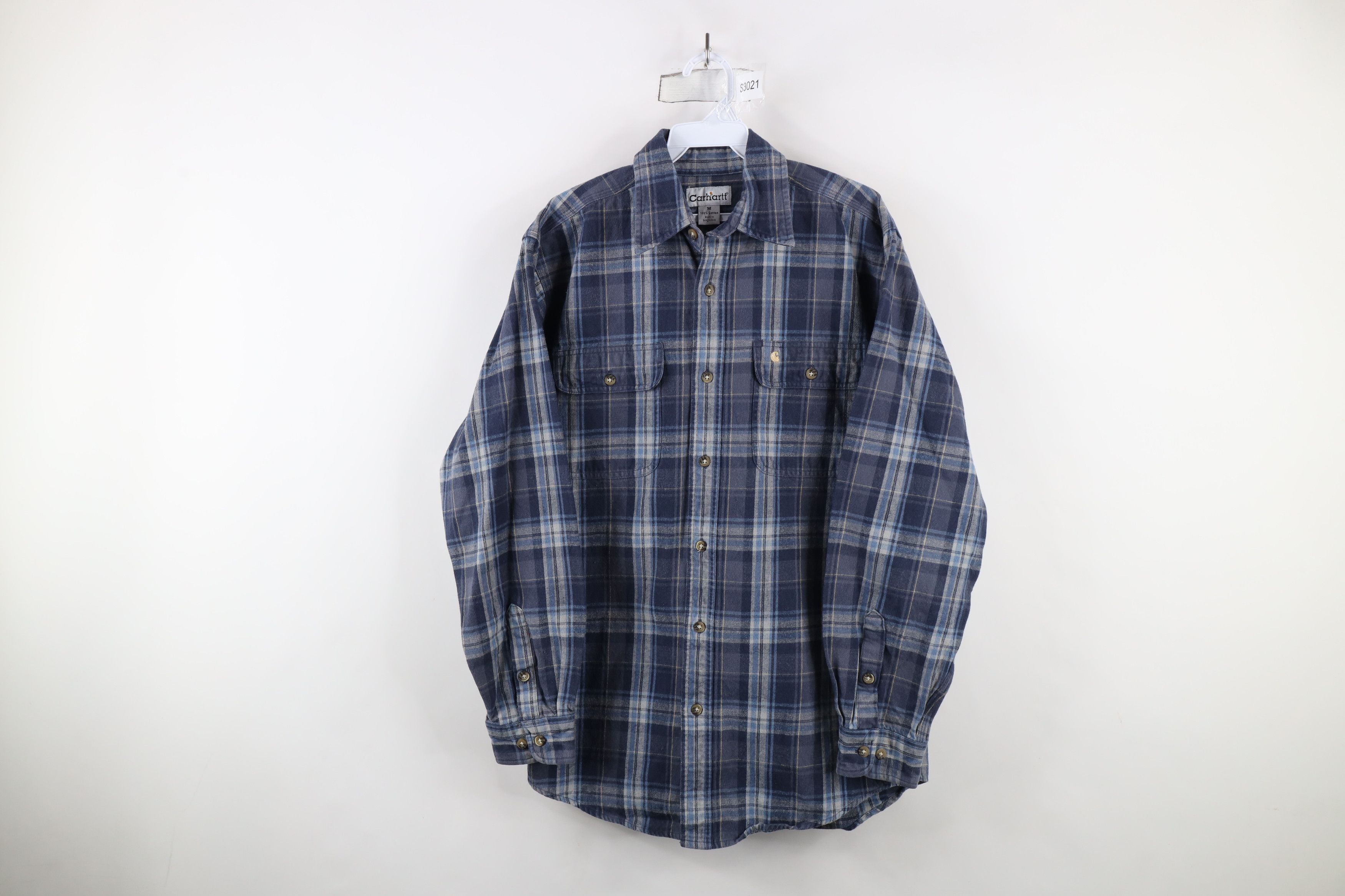 Carhartt × Vintage Vintage Carhartt Heavyweight Button Shirt Plaid Cotton Size US M / EU 48-50 / 2 - 1 Thumbnail