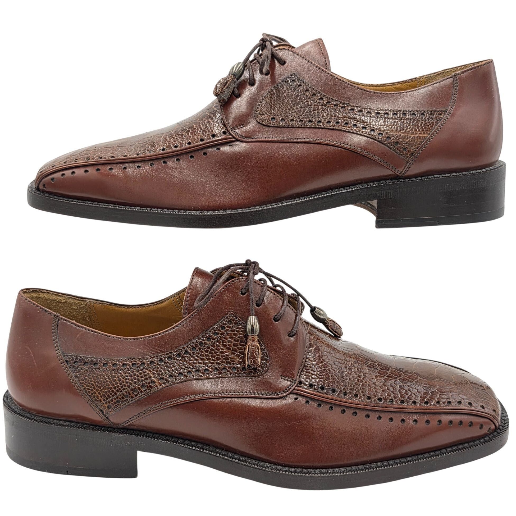 Other NEW Vintage Exotic Ostrich Leg Dress Shoe City Slicker Brown Size US 8 / EU 41 - 8 Thumbnail