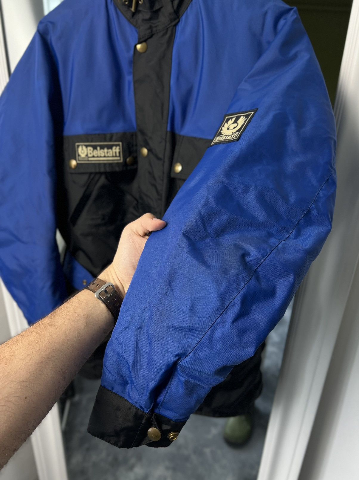 Belstaff Vintage Belstaff Formula 750 Moto Jacket Blue Black M/L Size US M / EU 48-50 / 2 - 19 Thumbnail