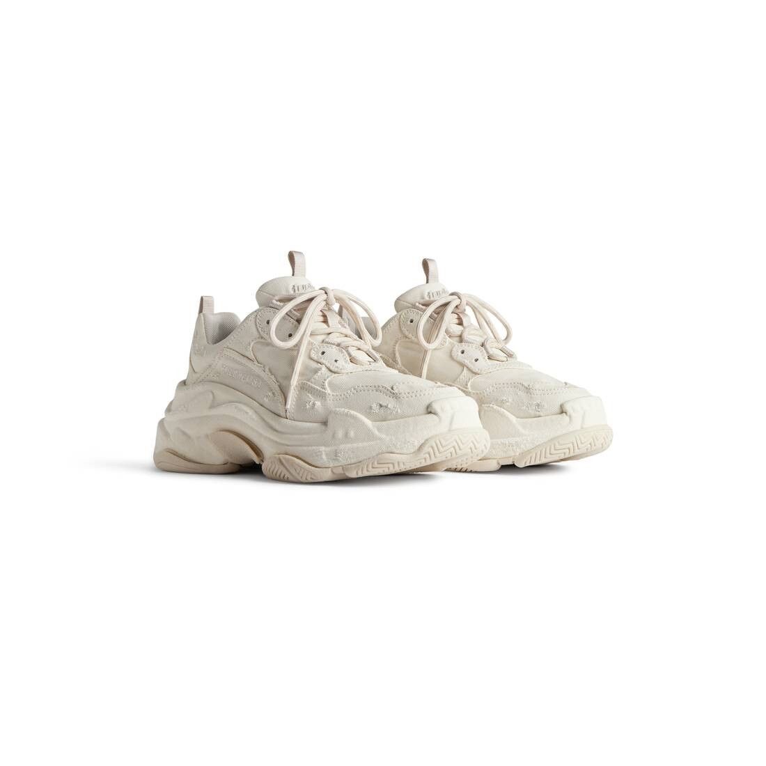 Balenciaga o1w1db10625 Triple S Sneakers in Beige Size US 7 / IT 37 - 2 Thumbnail
