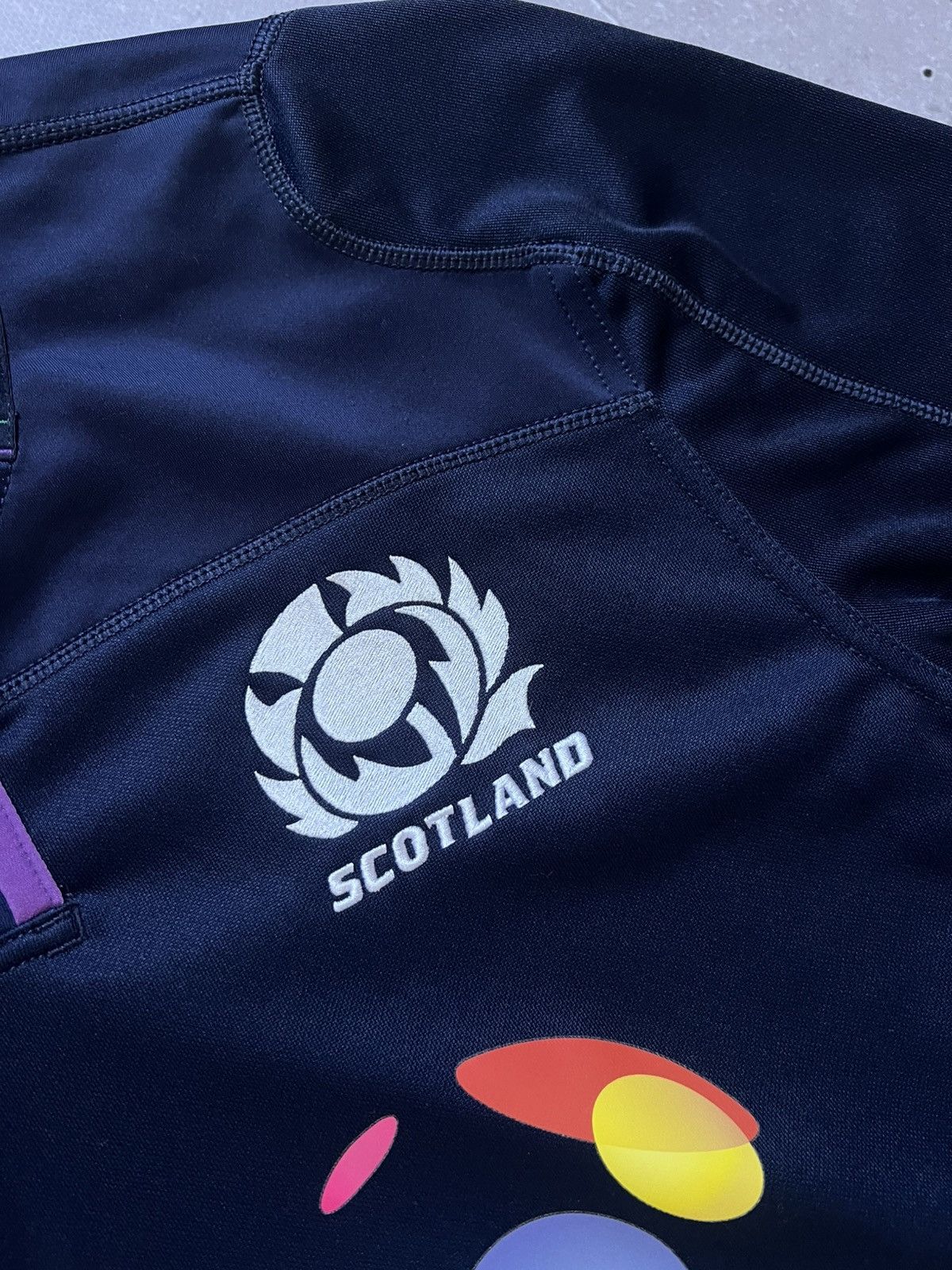 Macron Macron BT Embroidered Scottish Rugby Shirt, Size M Size US M / EU 48-50 / 2 - 5 Thumbnail