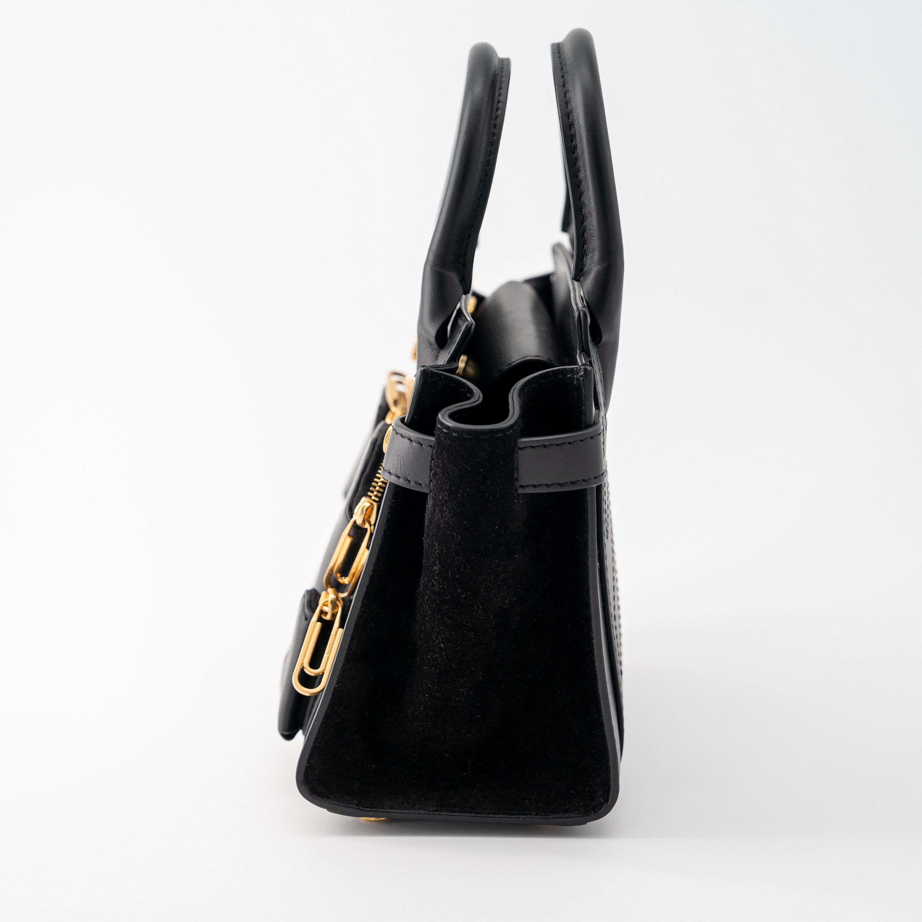 Off-White Off-White City Tote Black Leather Shoulder Bag Gold Size ONE SIZE - 3 Thumbnail