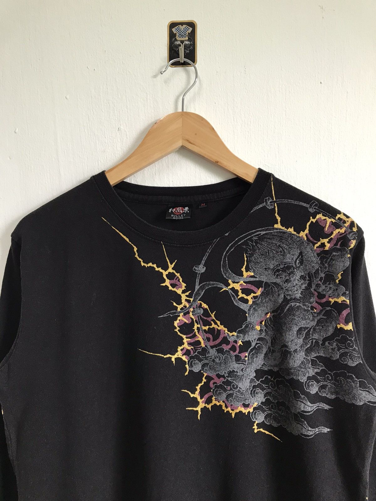 Japanese Brand 2000's Bullet Noise - Raijin & Fujin Yokosuka L/S T-Shirt Size US M / EU 48-50 / 2 - 4 Thumbnail