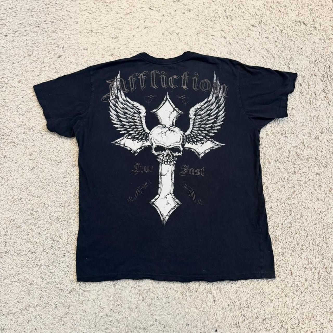 Affliction Y2K Vintage Affliction Cross Graphic Tee L Size US L / EU 52-54 / 3 - 4 Thumbnail