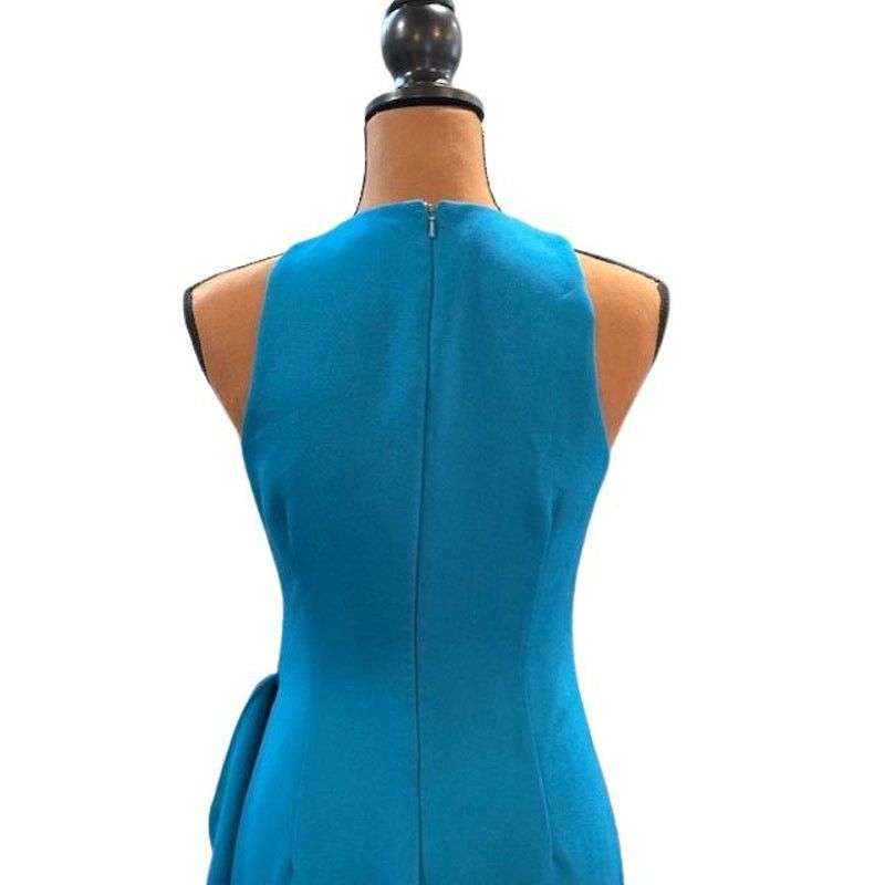 Badgley Mischka Badgley Mischka Bright Aqua Sleeveless Ruffle Maxi Gown Size XS / US 0-2 / IT 36-38 - 5 Thumbnail