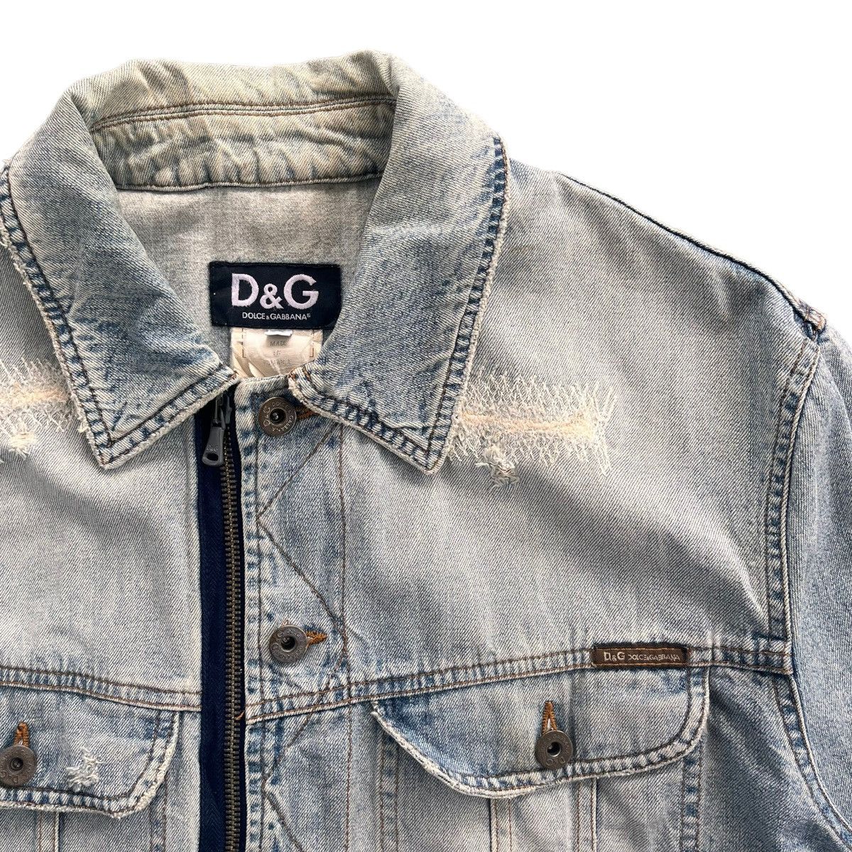 Dolce & Gabbana × Japanese Brand Archive Dolce and Gabbana Washed Denim Jacket Size US M / EU 48-50 / 2 - 3 Thumbnail