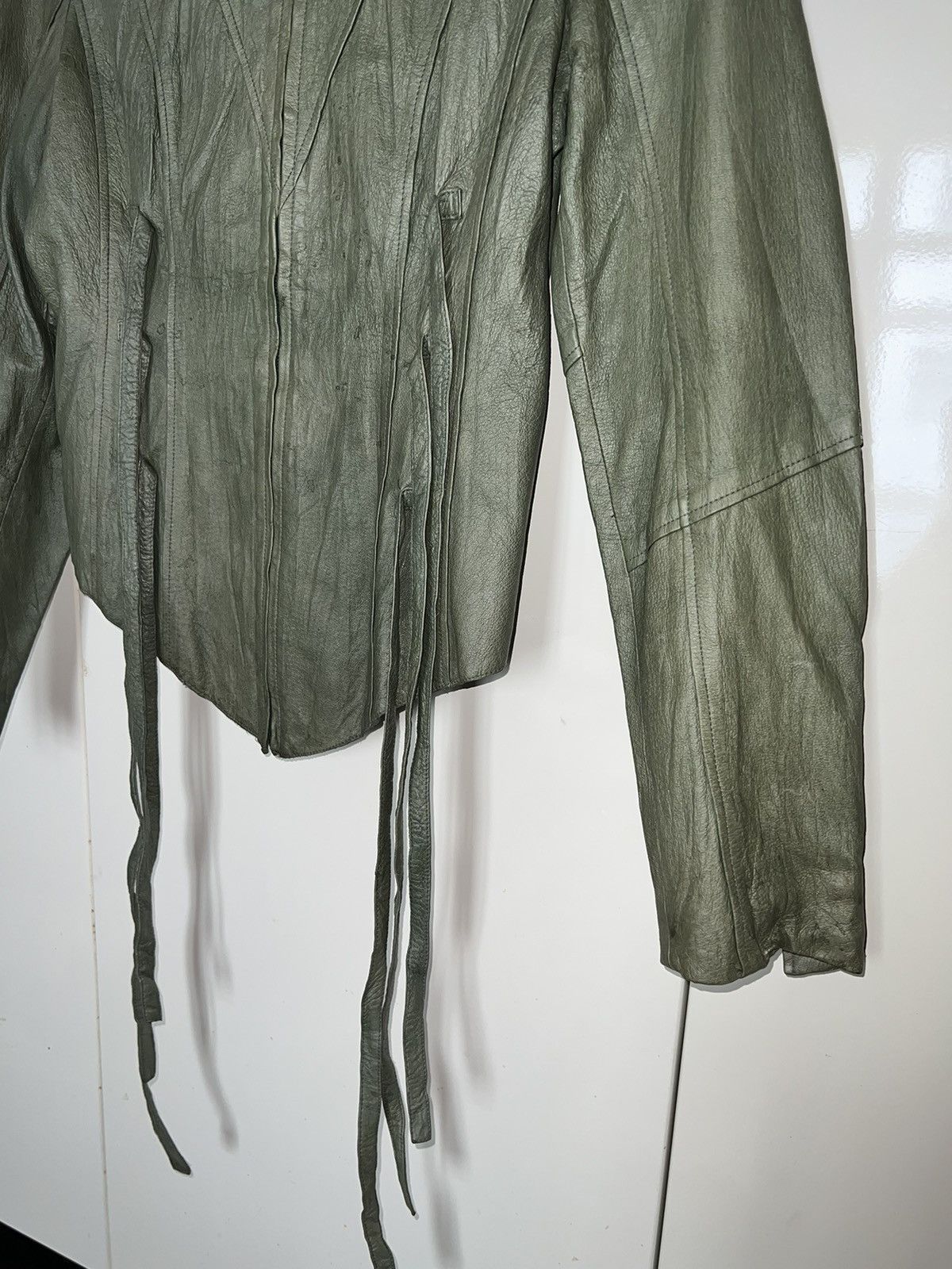 Japanese Brand DOHO vintage dark green leather jacket 💚 Size S / US 4 / IT 40 - 8 Thumbnail