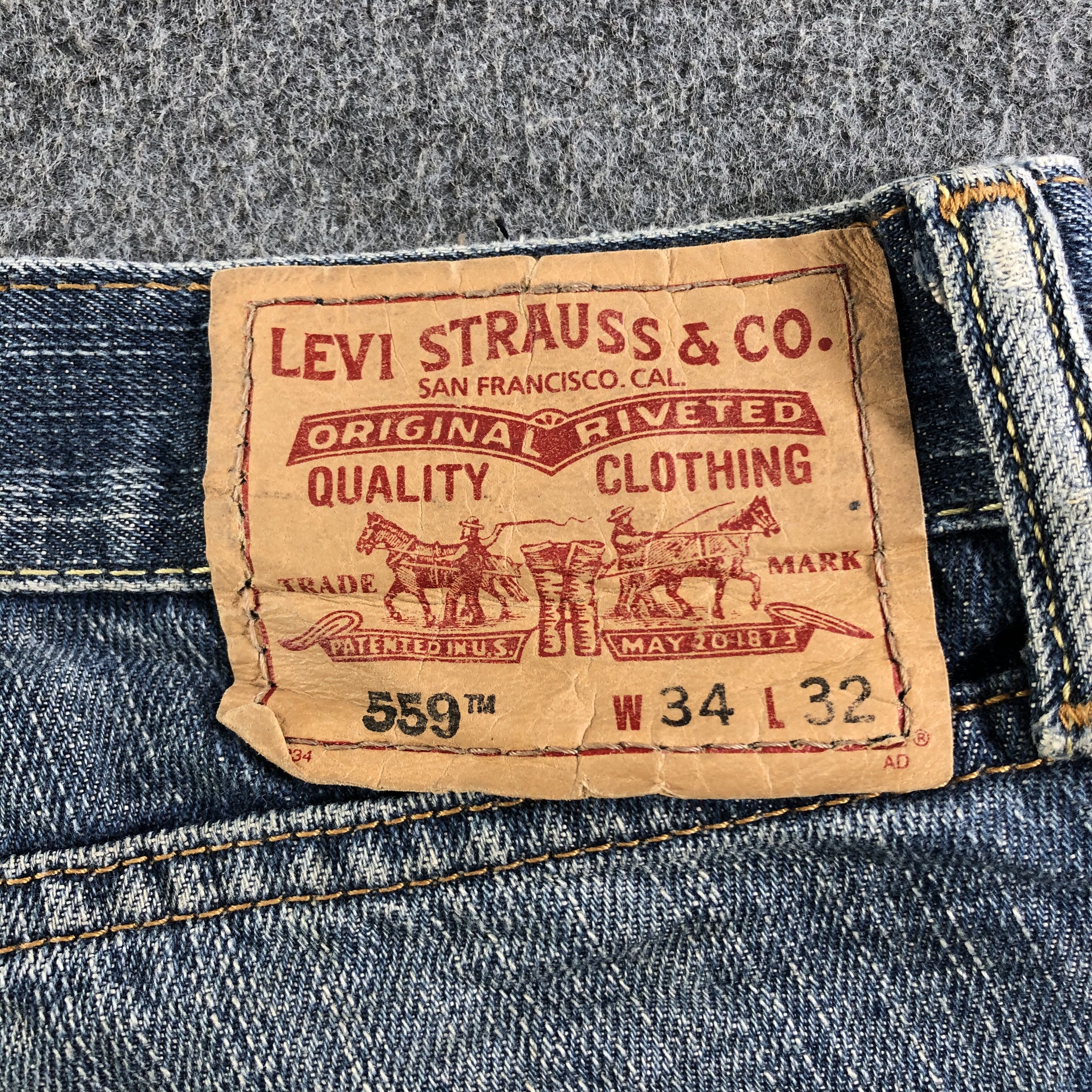 Levi's Vintage Blue Wash Levis 559 Jeans-J3025 Size US 38 / EU 54 - 5 Thumbnail