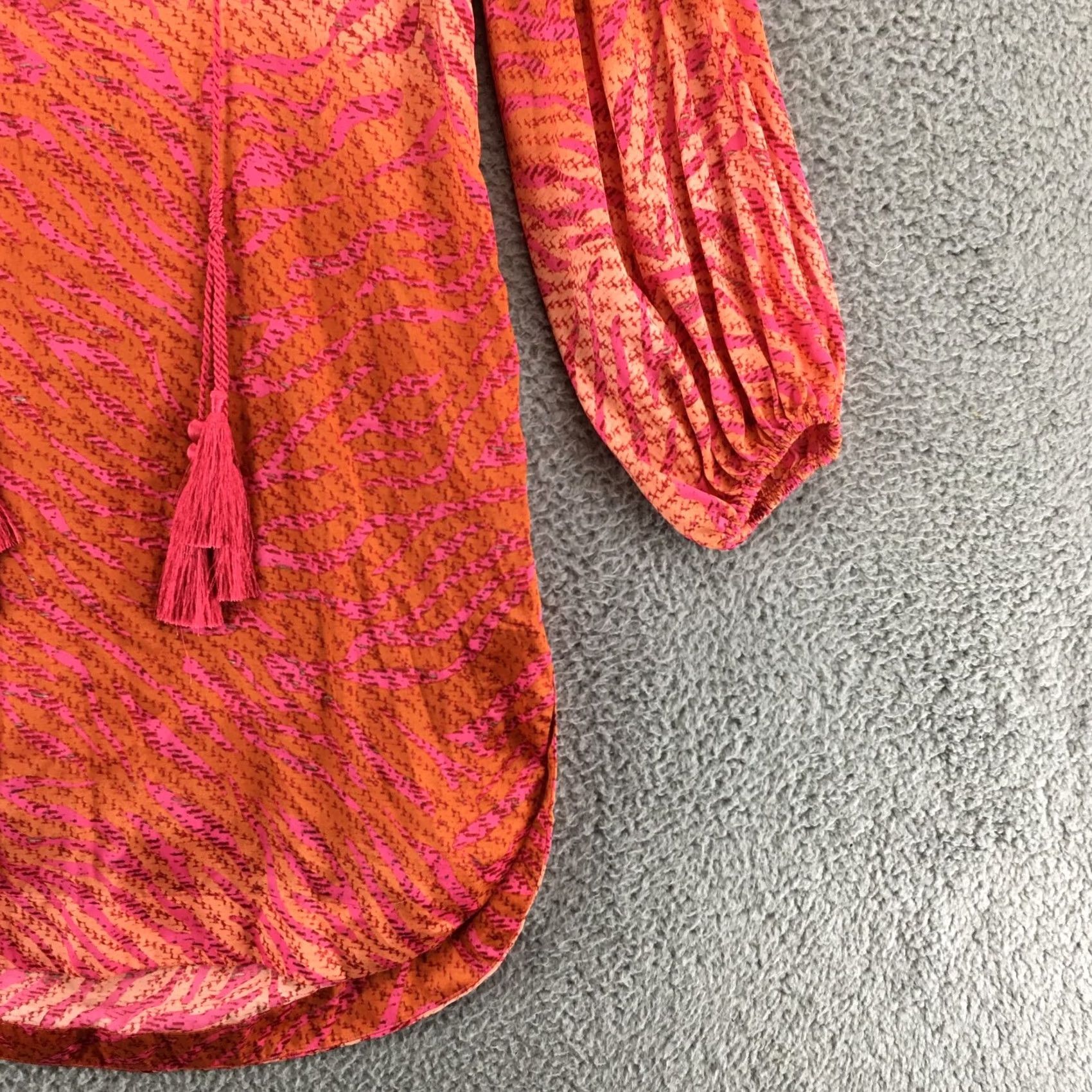 H&M H&M Consious Shift Tunic Dress Womens 4 Orange/Pink Tangerine Dreams 3/4 Sleeves Dress Womens 4 Pink 3/4 Sleeve Casual Knee Length Shifts Mens Girls Size S / US 4 / IT 40 - 3 Thumbnail