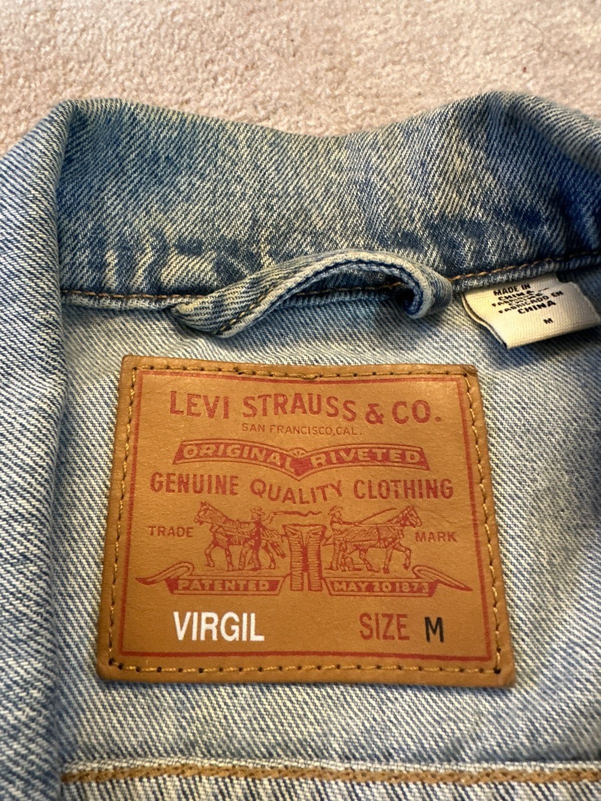 Levi's Levi’s Premium Big E Denim Trucker Jacket Light Wash Virgil Size US M / EU 48-50 / 2 - 6 Thumbnail