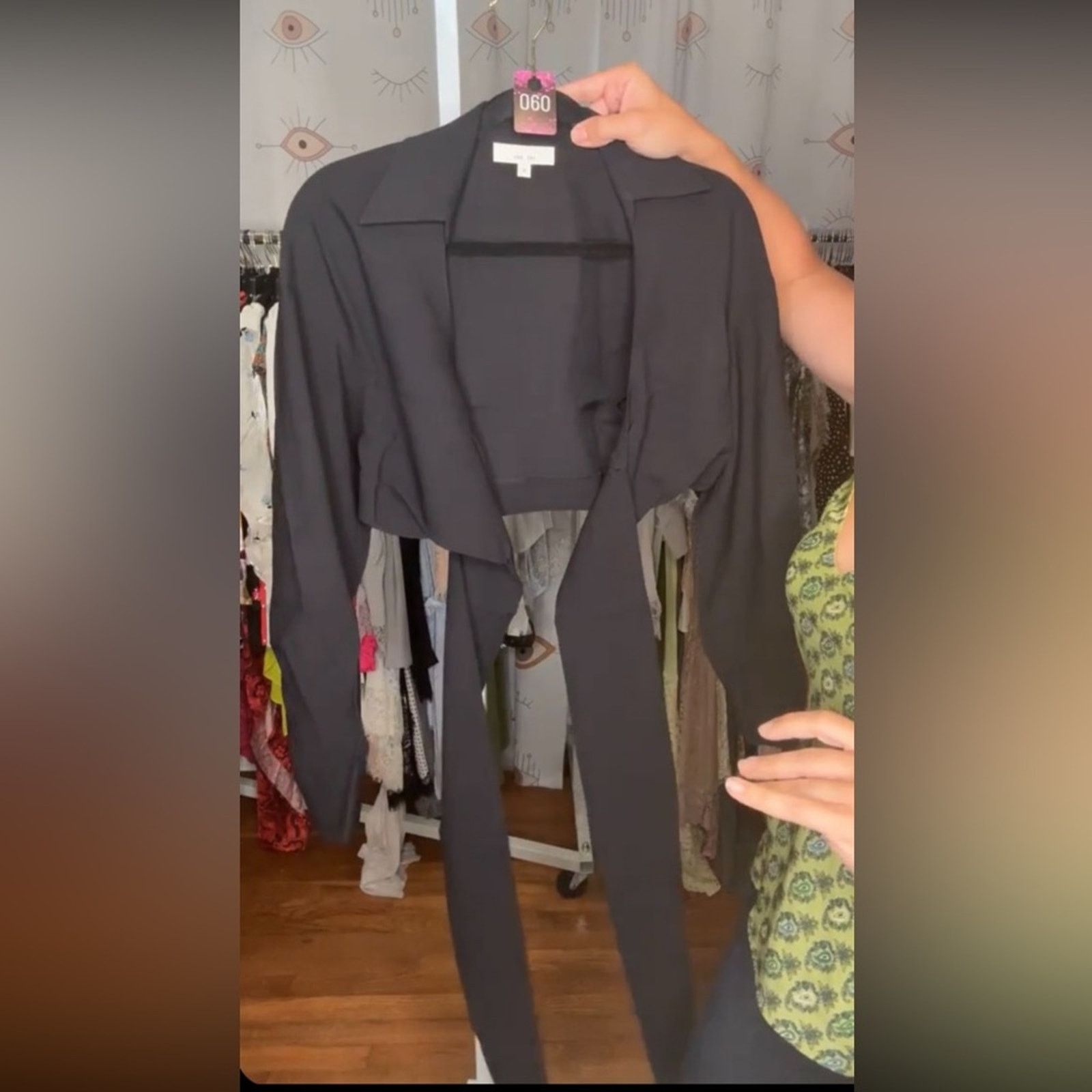 REVOLVE NEW The Sei $205 BLACK Tie Front crop top size 2 Size XS / US 0-2 / IT 36-38 - 5 Thumbnail