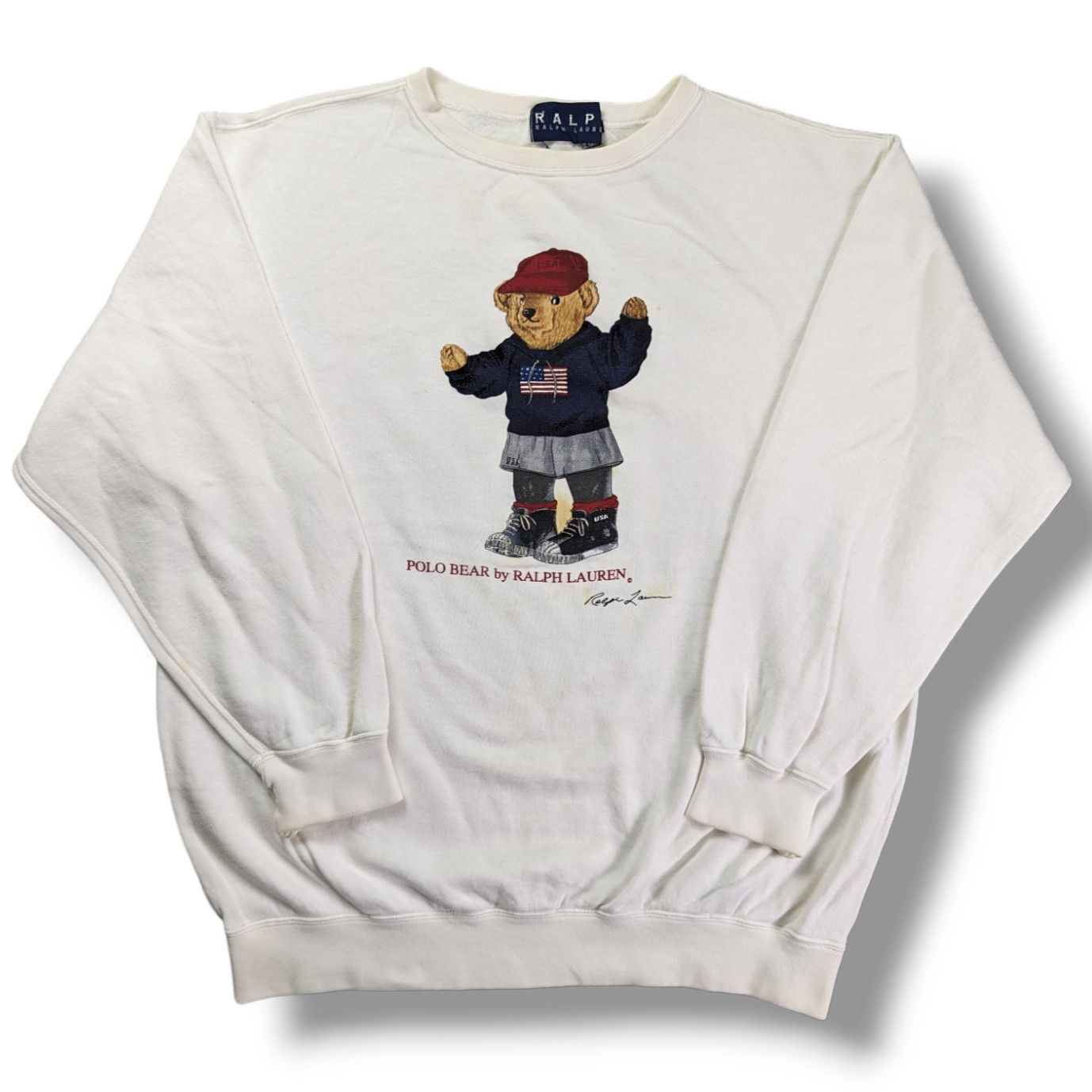 Polo Ralph Lauren Vintage Polo Bear by Ralph Lauren Crewneck Sweatshirt Size US L / EU 52-54 / 3 - 1 Thumbnail