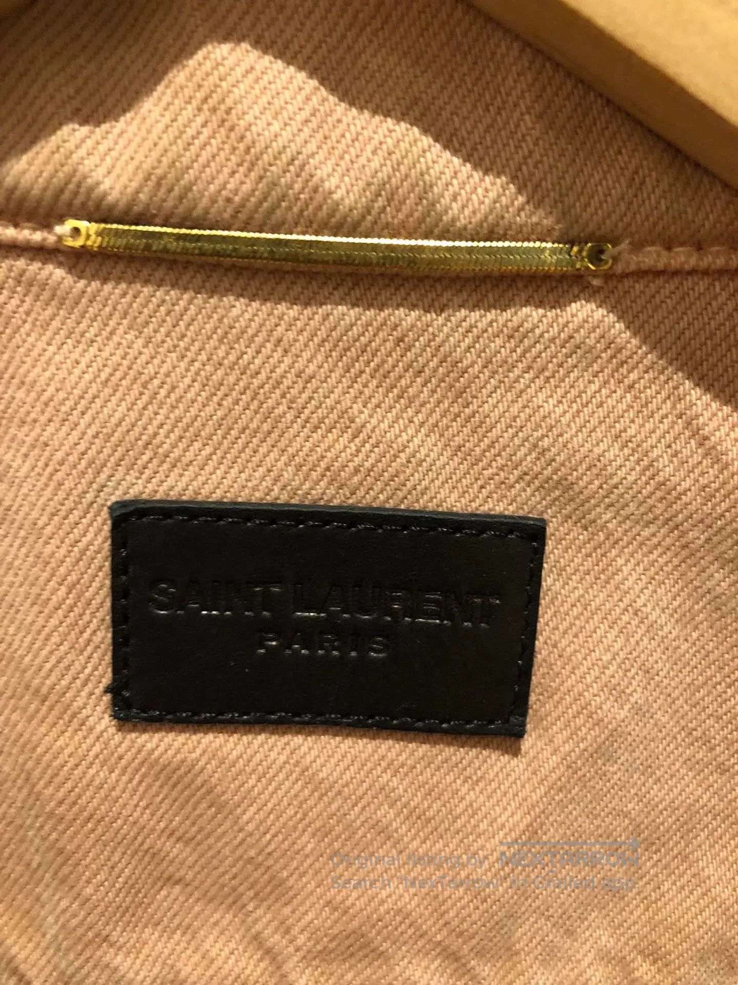 Saint Laurent Paris Saint Laurent Women's Light Pink Denim Jacket. Size XS / US 0-2 / IT 36-38 - 6 Thumbnail