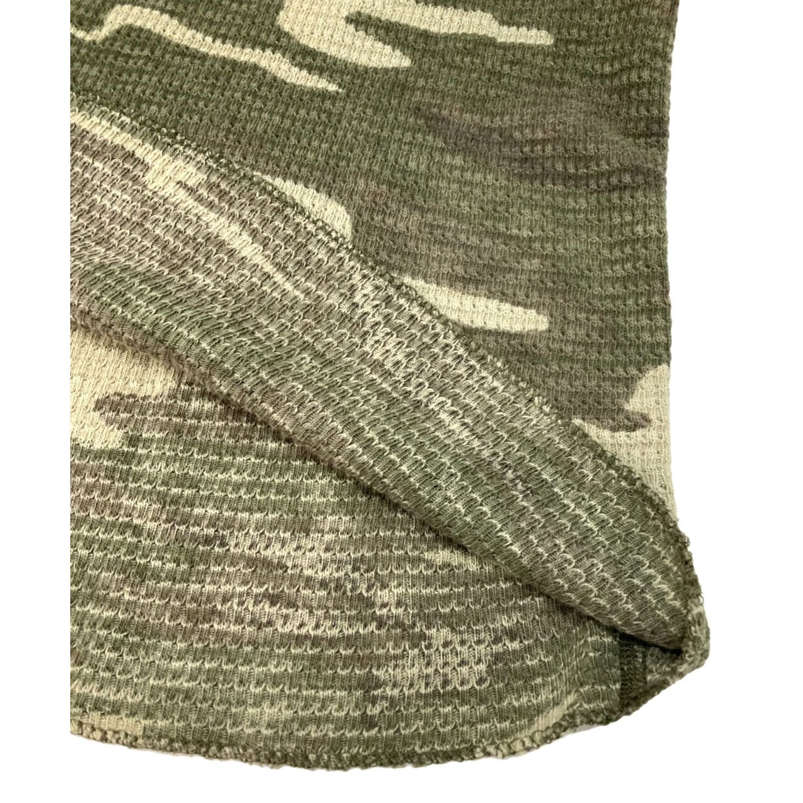 Ralph Lauren RRL Ralph Lauren Camouflage Pattern Waffle-knit T-Shirt Green Size M Crew Neck Mens Long Sleeve Cotton Knit Pre-owned Size US M / EU 48-50 / 2 - 7 Thumbnail