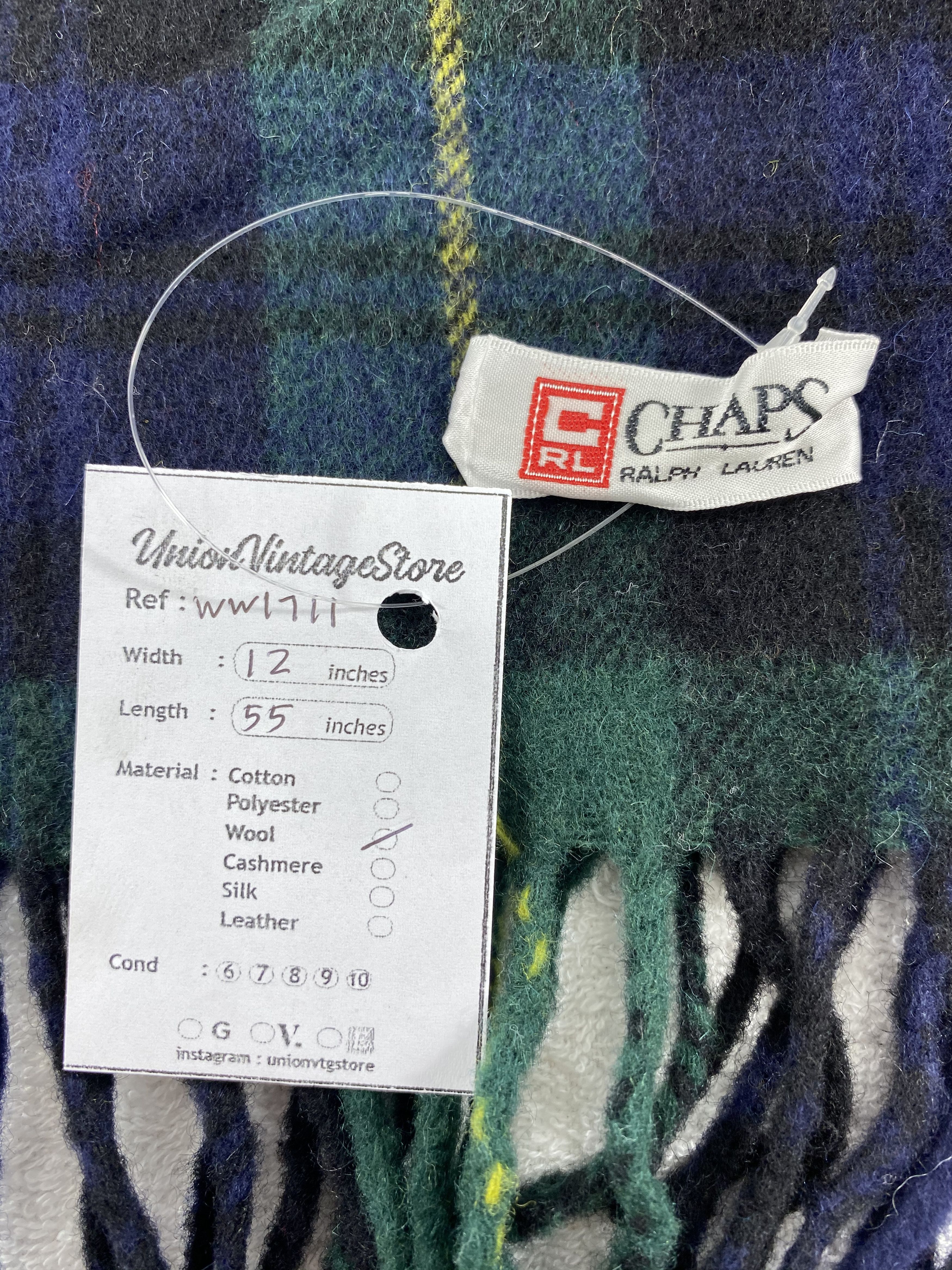 Chaps Ralph Lauren × Vintage Chaps Ralph Lauren Scarf / Muffler / Neckwear - WW1711 Size ONE SIZE - 4 Thumbnail