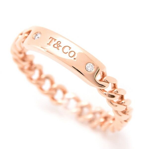 Tiffany & Co. Tiffany & Co Tiffany Micro Link 750PG Ring Leather Ring Size ONE SIZE - 1 Thumbnail