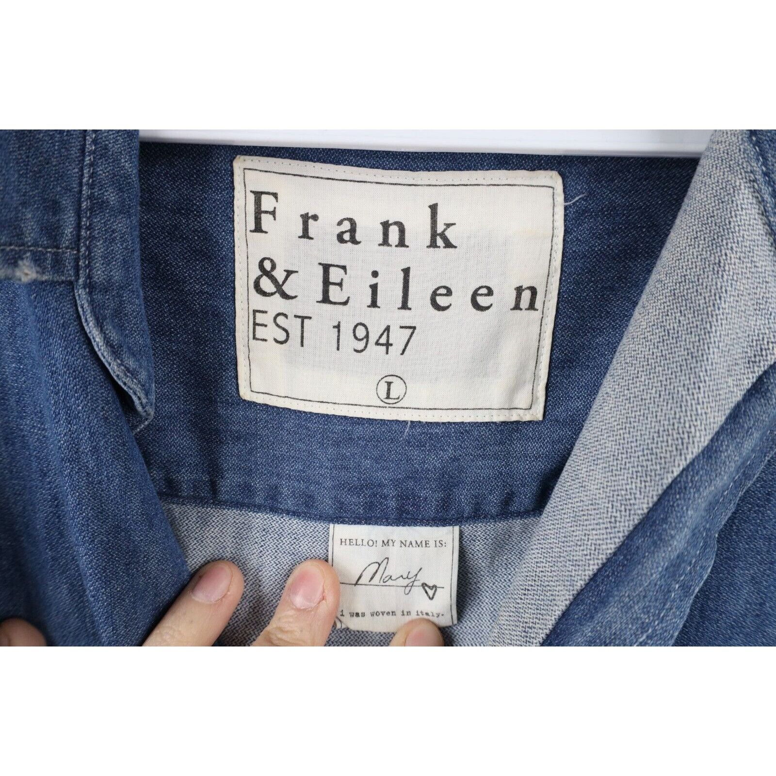 Frank & Eileen Frank & Eileen Cotton Mary Classic Denim Jean Shirt Dress Size L / US 10 / IT 46 - 10 Thumbnail